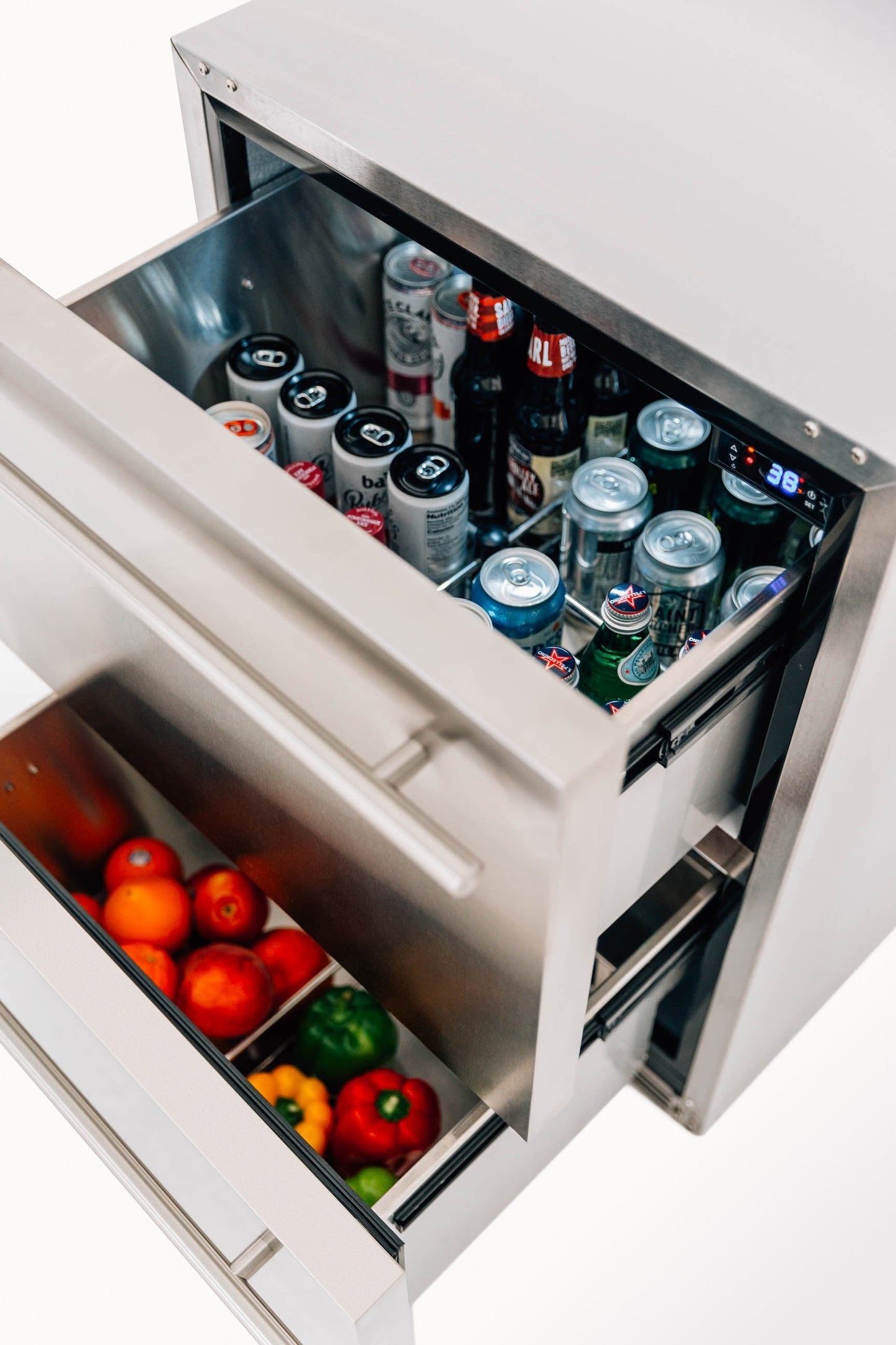 Summerset 24 Inch 5.3c Deluxe Outdoor Rated 2-Drawer Refrigerator SSRFR-24DR2
