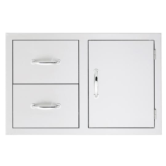 Summerset Professional Grills 33 inch 2 Drawer and Access Door Combo with Masonry Frame Return SSDC2-33M