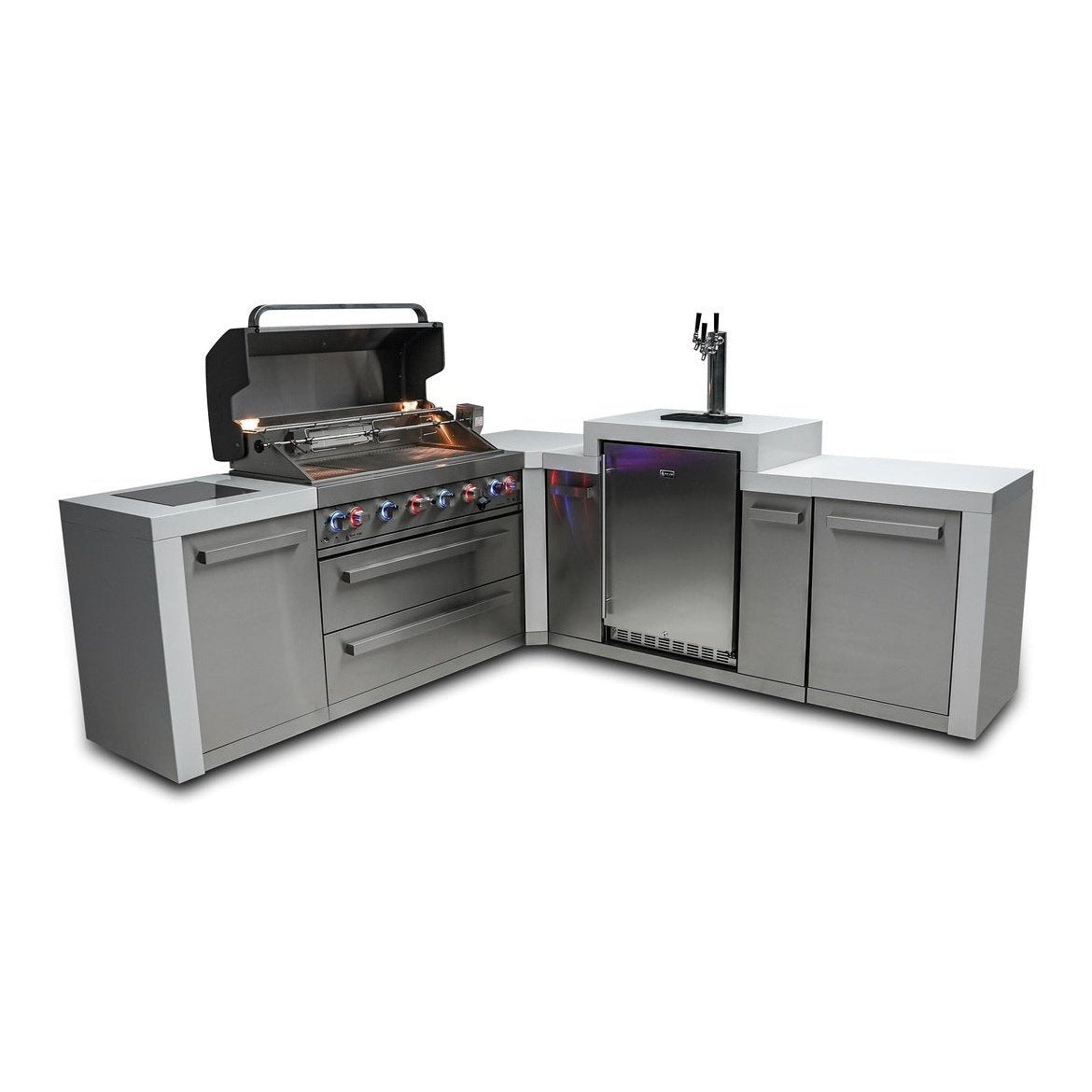 Mont Alpi 805 L-Shaped Deluxe Island with Kegerator