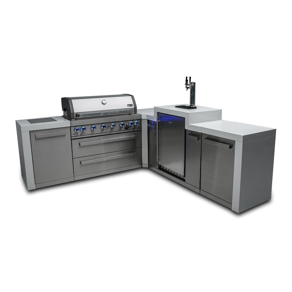 Mont Alpi 805 L-Shaped Deluxe Island with Kegerator