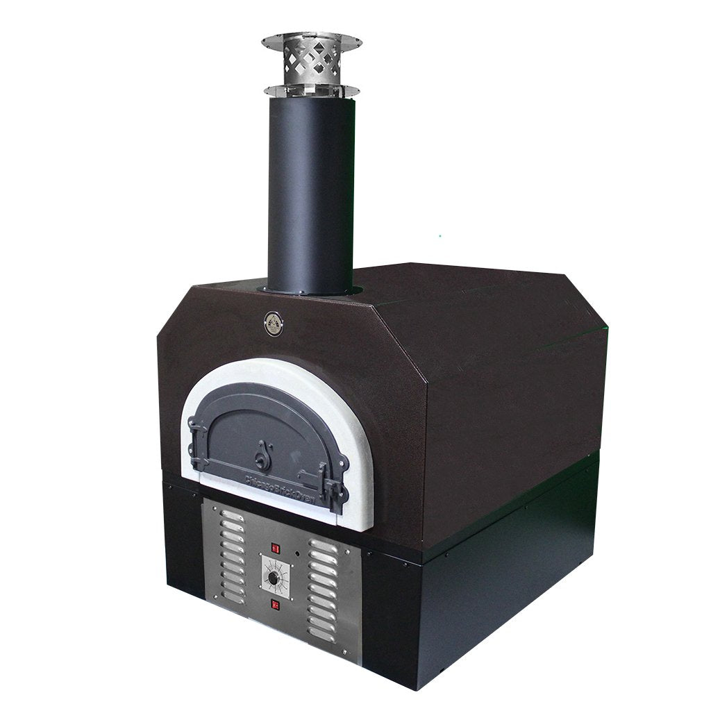 Chicago Brick Oven 750 Hybrid Gas and Wood Commercial Countertop Pizza Oven with Skirt