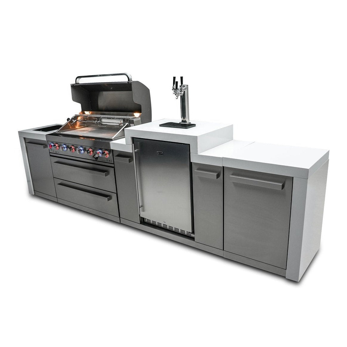 Mont Alpi 805 11-Foot Deluxe Island with Six-Burner Grill and Kegerator