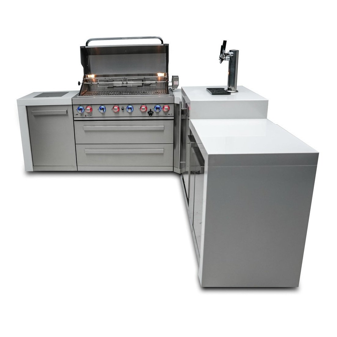Mont Alpi 805 L-Shaped Deluxe Island with Kegerator