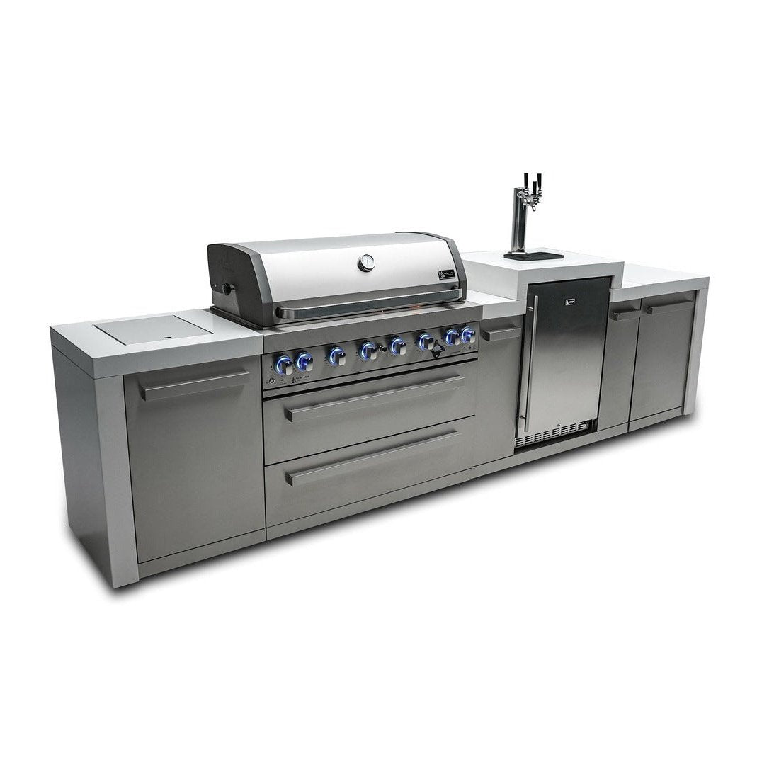 Mont Alpi 805 11-Foot Deluxe Island with Six-Burner Grill and Kegerator