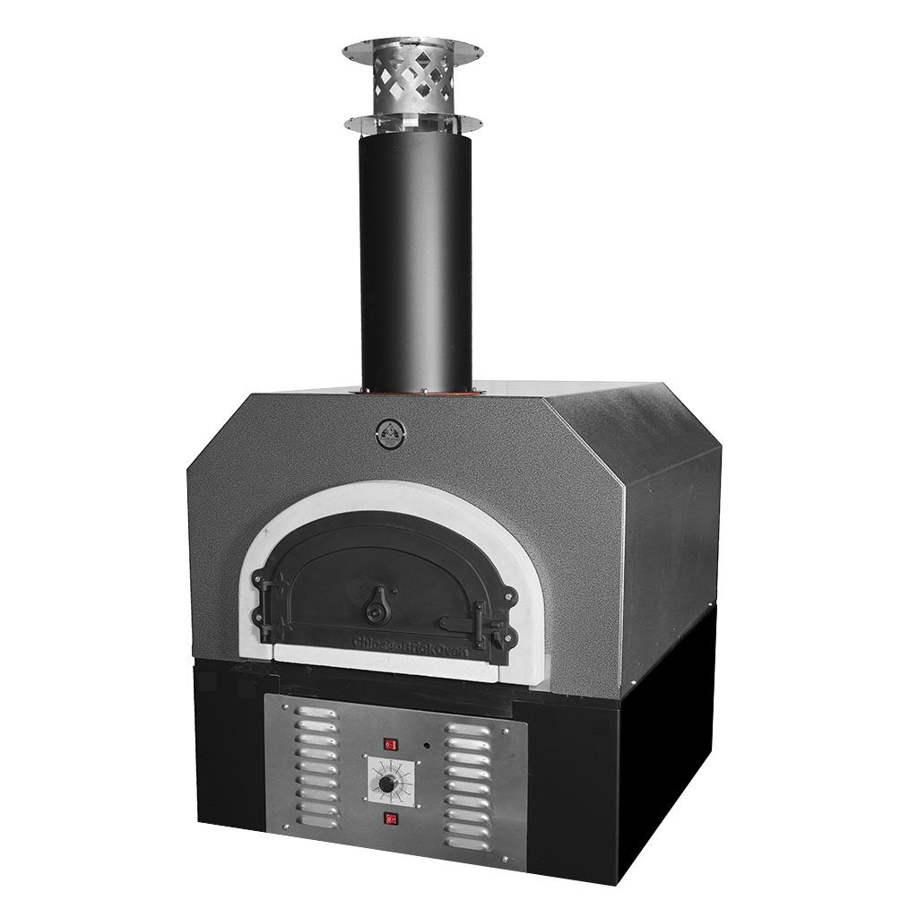 Chicago Brick Oven 750 Hybrid Gas and Wood Commercial Countertop Pizza Oven with Skirt
