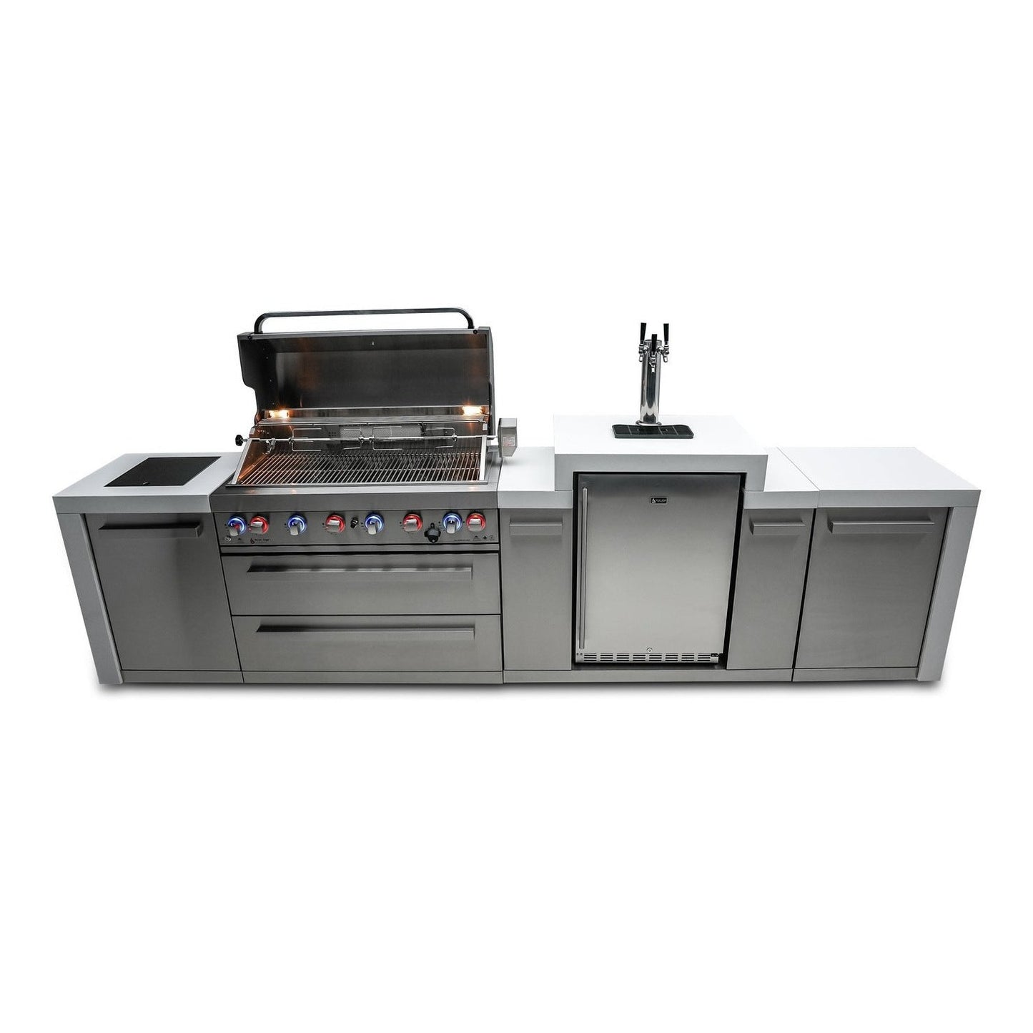 Mont Alpi 805 11-Foot Deluxe Island with Six-Burner Grill and Kegerator