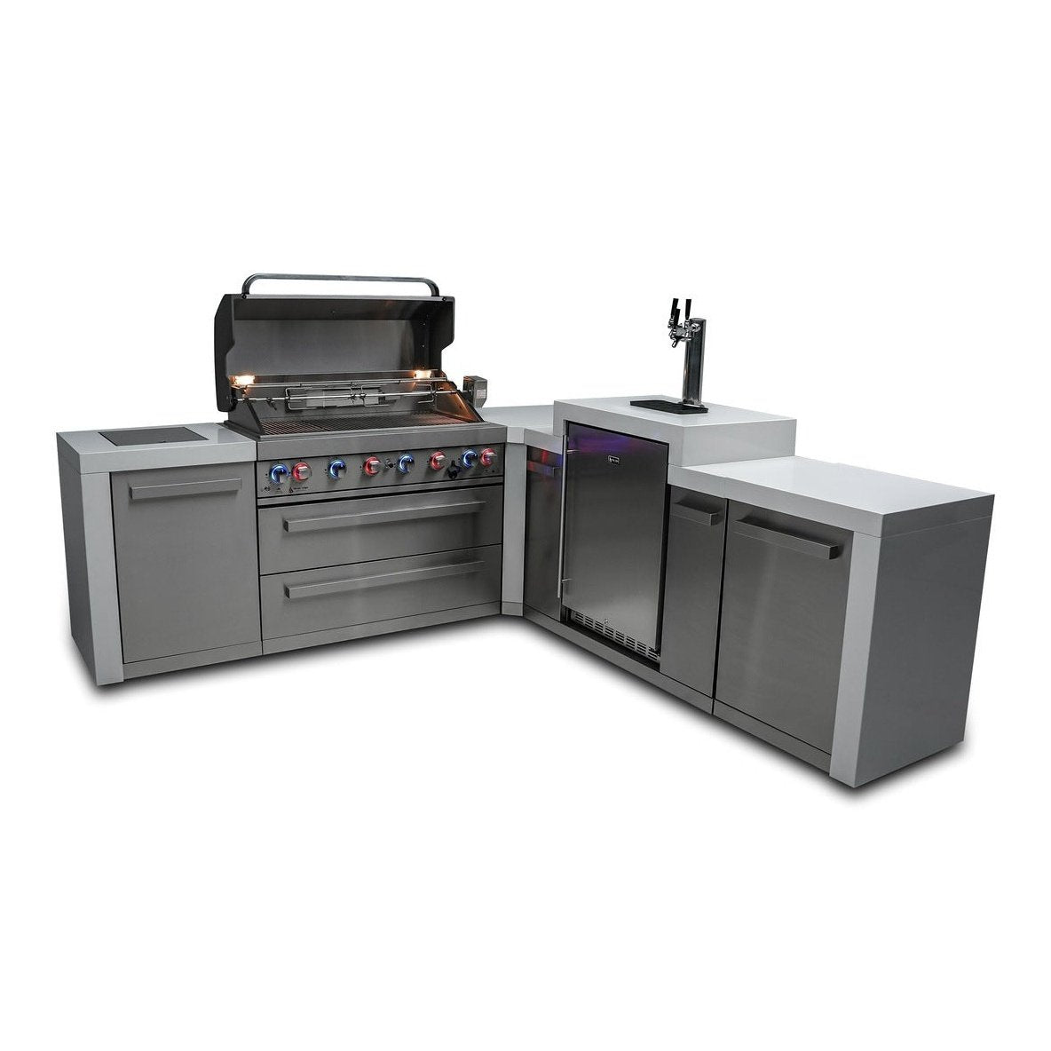 Mont Alpi 805 L-Shaped Deluxe Island with Kegerator