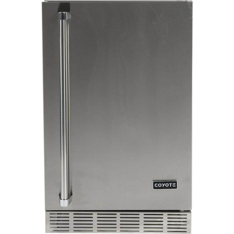 Coyote Outdoor 21 Inch Steel Built in Outdoor Refrigerator, Silver