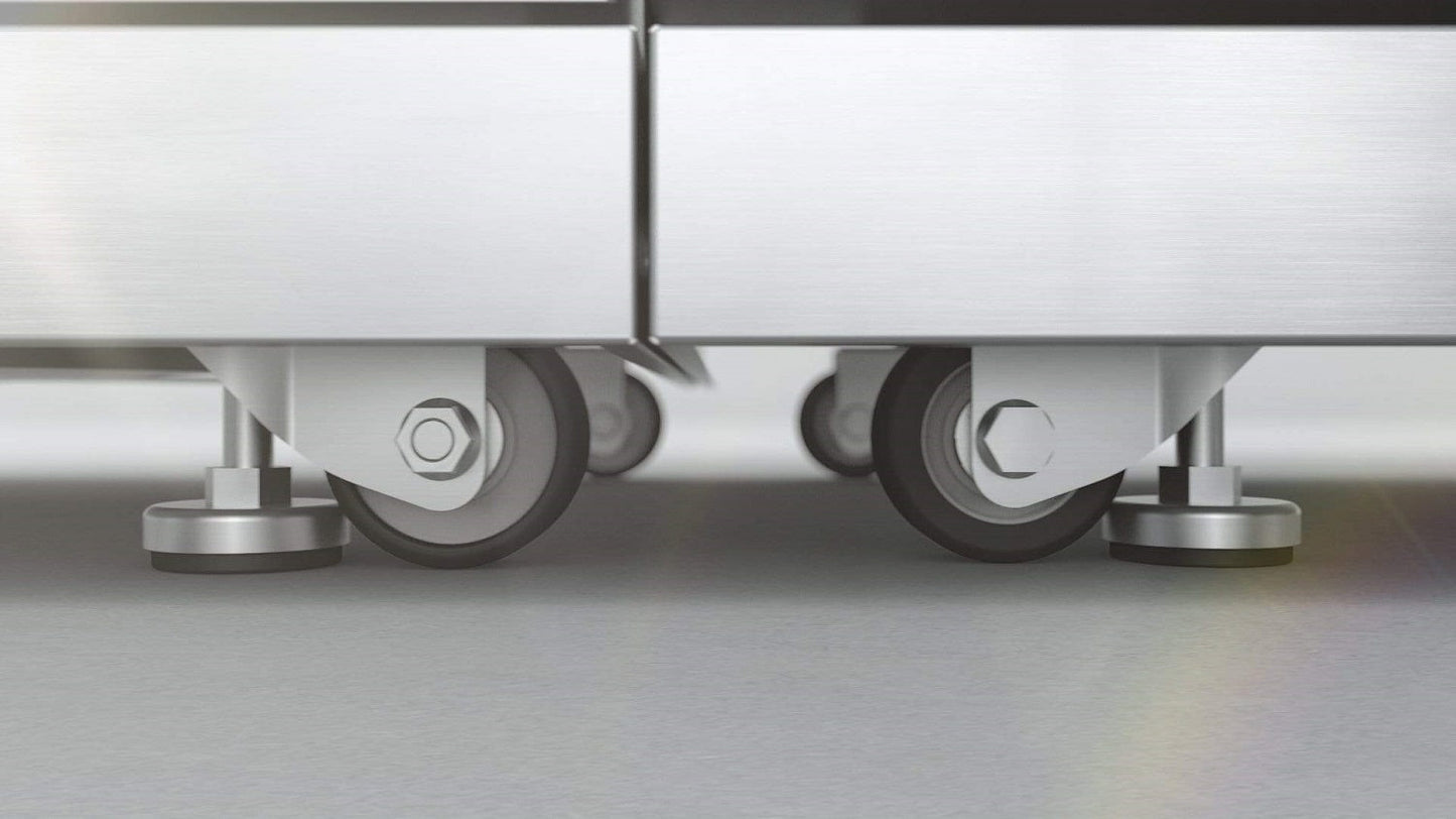 Mont Alpi 400 L-Shaped Deluxe Island 4-Burner Grill, Stainless Steel - MAi400-D90C