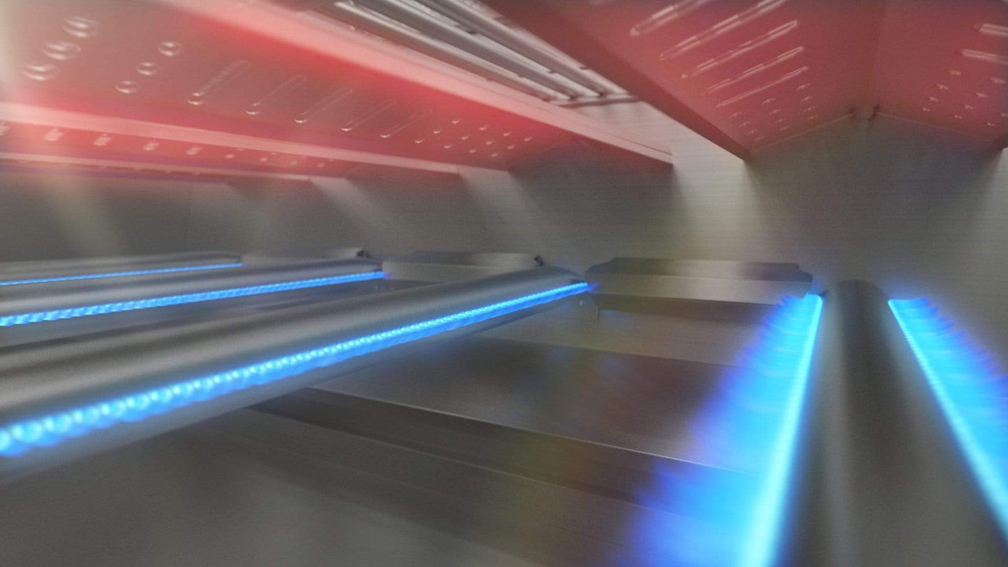 Mont Alpi 805 L-Shaped Deluxe Island with Fridge, 6-Burner Grill, 2 Infrared Burners, Stainless Steel MAi805-D90FC