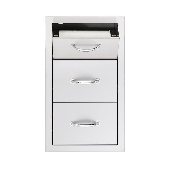 Summerset Professional Grills 17 inch Vertical 2 Drawer and Paper Towel Holder Combo SSTDC-17
