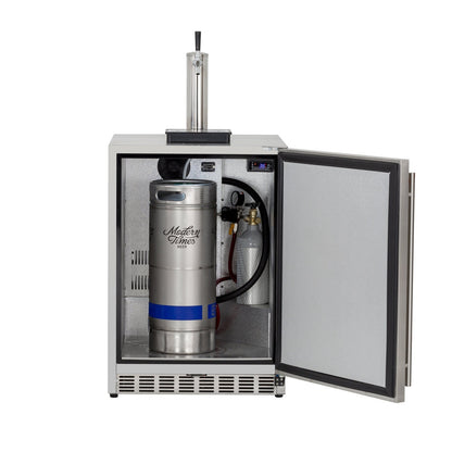 Summerset 24 Inch 6.6c Deluxe Outdoor Rated Kegerator Single Tower SSRFR-24DK1