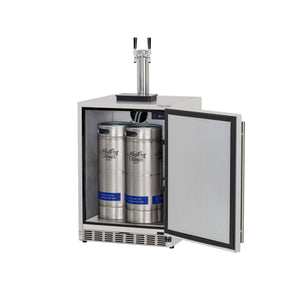 Summerset 24 Inch 6.6c Deluxe Outdoor Rated Kegerator Double Tower SSRFR-24DK2