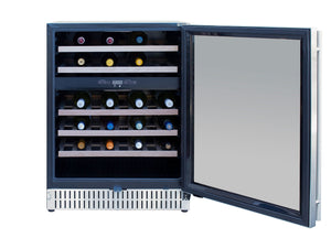 Summerset 24 Inch Outdoor Rated Dual Zone Wine Cooler SSRFR-24WD