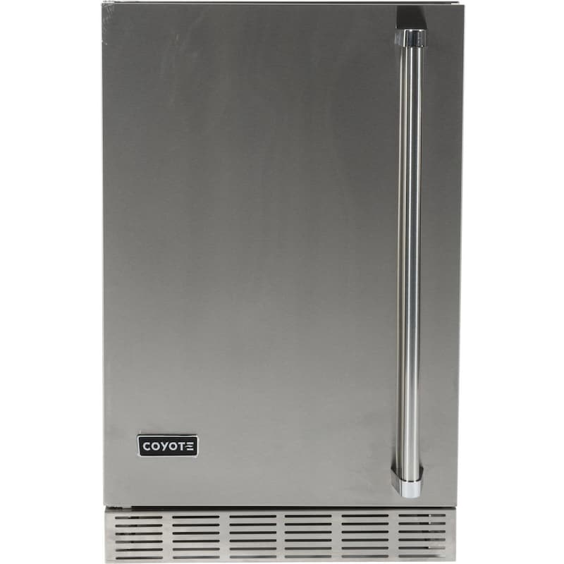 Coyote Outdoor 21 Inch Steel Built in Outdoor Refrigerator, Silver