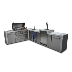 Mont Alpi 805 L-Shaped Deluxe Island with Kegerator and Beverage Center