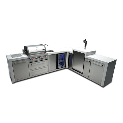 Mont Alpi 400 L-Shaped Deluxe Island with Kegerator and Beverage Center