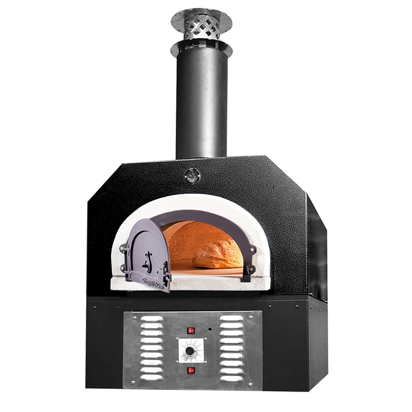 Chicago Brick Oven 750 Hybrid Gas and Wood Commercial Countertop Pizza Oven with Skirt