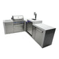 Mont Alpi 400 L-Shaped Deluxe Island with a 90 Degree Corner and Kegerator