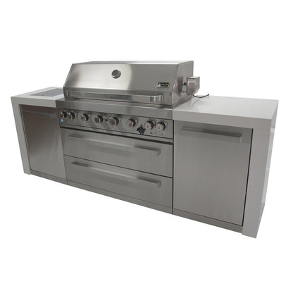 Mont Alpi 93 Inch Stainless Steel Deluxe Island with 6-Burner Grill - MAi805-D