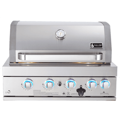 Mont Alpi 400 32 Inch Built In Grill with Four Burners, Natural Gas and Propane Ready