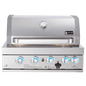 Mont Alpi 400 32 Inch Built In Grill with Four Burners, Natural Gas and Propane Ready