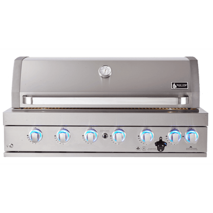 Mont Alpi 805 Built In 44 Inch Grill with Six Burners, Natural Gas and Propane Ready