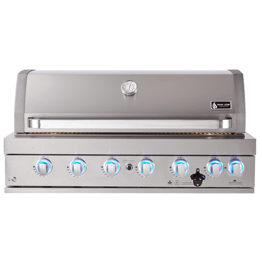 Mont Alpi 805 Built In 44 Inch Grill with Six Burners, Natural Gas and Propane Ready