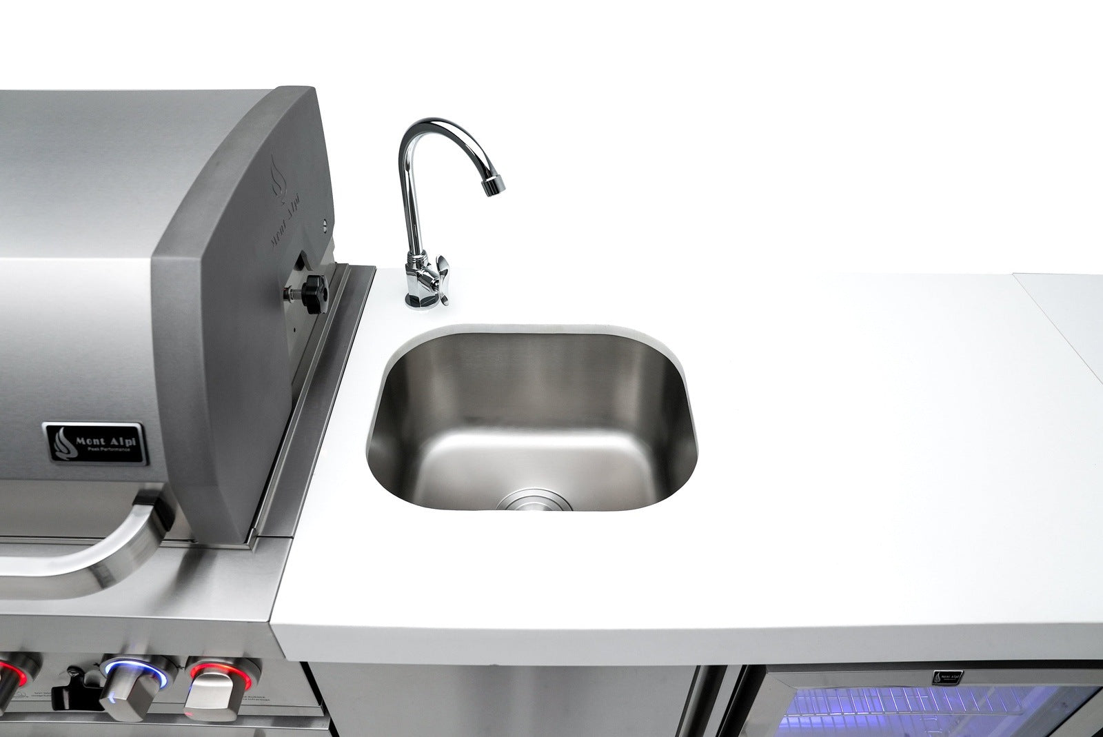 Mont Alpi 805 L-Shaped Island with Kegerator and Beverage Center