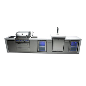 Mont Alpi 400 Deluxe Island with Kegerator, Beverage Center and Fridge Cabinet