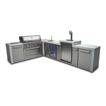 Mont Alpi 805 L-Shaped Deluxe Island with Kegerator and Beverage Center