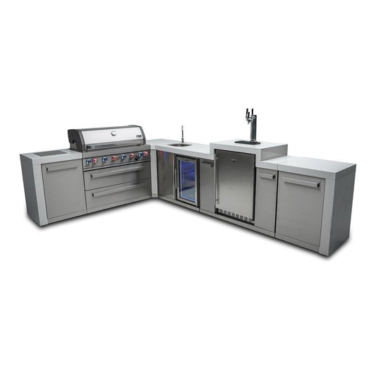 Mont Alpi 805 L-Shaped Deluxe Island with Kegerator and Beverage Center