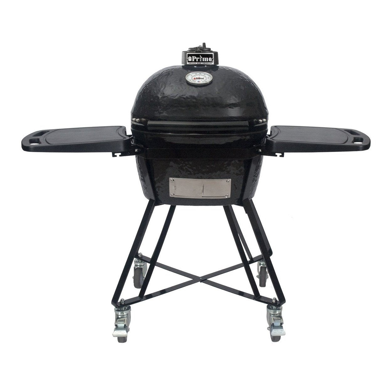 Primo Ceramic Grills Oval Junior All-In-One Heavy-Duty Stand, Side Shelves, Ash Tool and Grate Lifter