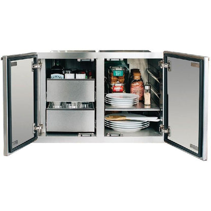 Summerset 36 Inch 2-Drawer Dry Storage Pantry & Enclosed Cabinet Combo SSDP-36DC