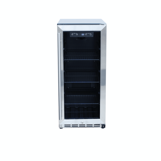 Summerset 15 Inch 3.2C Outdoor Rated Fridge with Glass Door SSRFR-15G