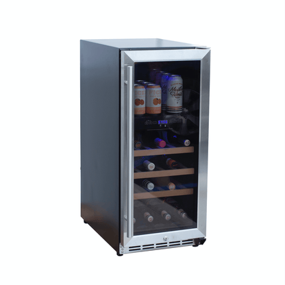 Summerset 15 Inch 3.2C Outdoor Rated Dual Zone Wine Cooler SSRFR-15WD