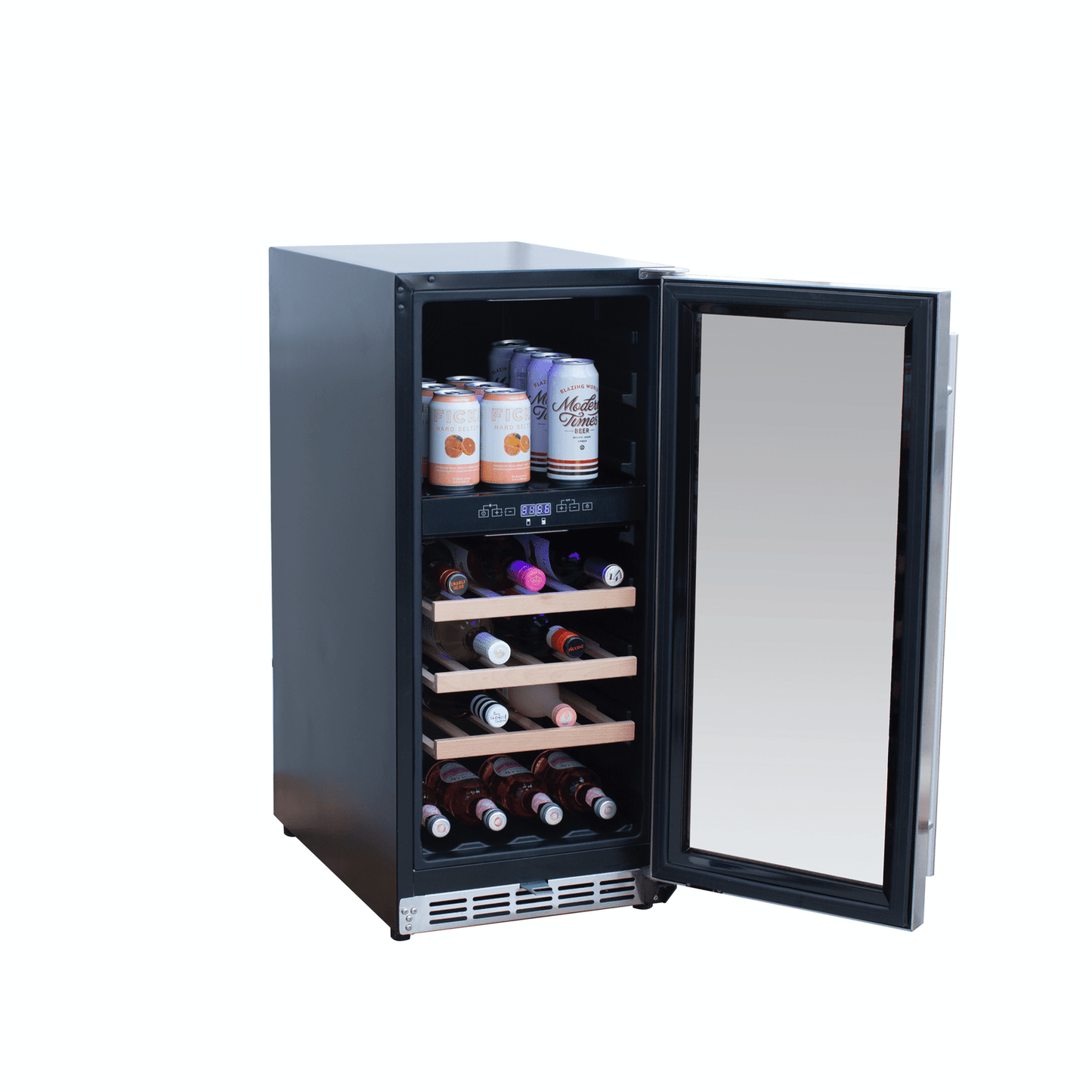 Summerset 15 Inch 3.2C Outdoor Rated Dual Zone Wine Cooler SSRFR-15WD