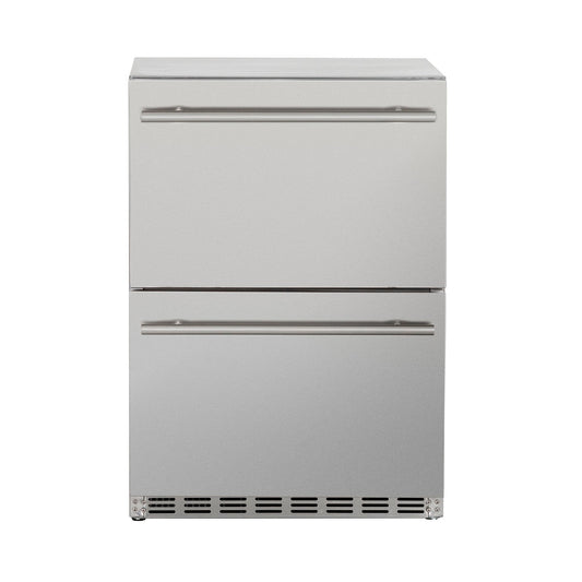 Summerset 24 Inch 5.3c Deluxe Outdoor Rated 2-Drawer Refrigerator SSRFR-24DR2