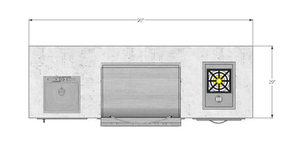 90 Inch Tallahassee Ready to Finish Outdoor Kitchen