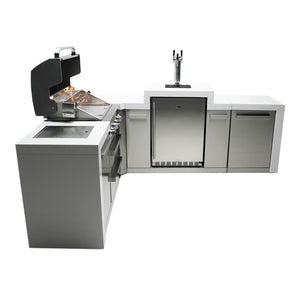 Mont Alpi 400 L-Shaped Deluxe Island with a 90 Degree Corner and Kegerator