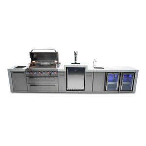 Mont Alpi 805 15-Foot Deluxe Island with a Kegerator, Beverage Center and Fridge Cabinet