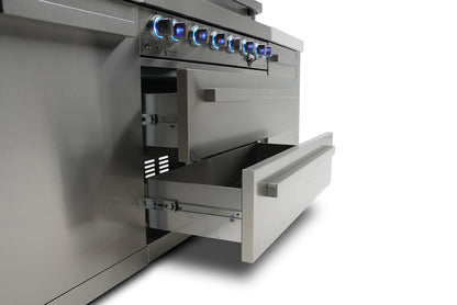 Mont Alpi 805 L-Shaped Deluxe Island with Kegerator and Beverage Center