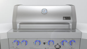 Mont Alpi 400 L-Shaped Deluxe Island 4-Burner Grill, Stainless Steel - MAi400-D90C