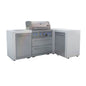 Mont Alpi 400 L-Shaped Deluxe Island 4-Burner Grill, Stainless Steel - MAi400-D90C