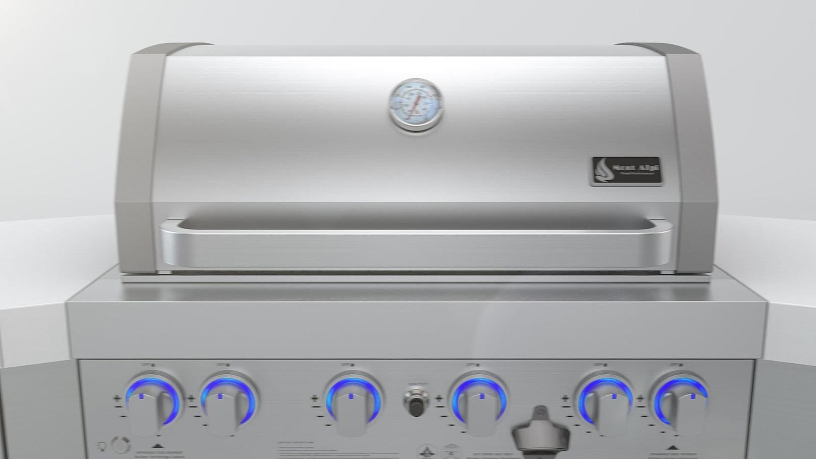 Mont Alpi 400 Deluxe Island with 4-Burner Grill, Beverage Center, Sink, 2 Fridges, Stainless Steel - MAi400-DBEVFC