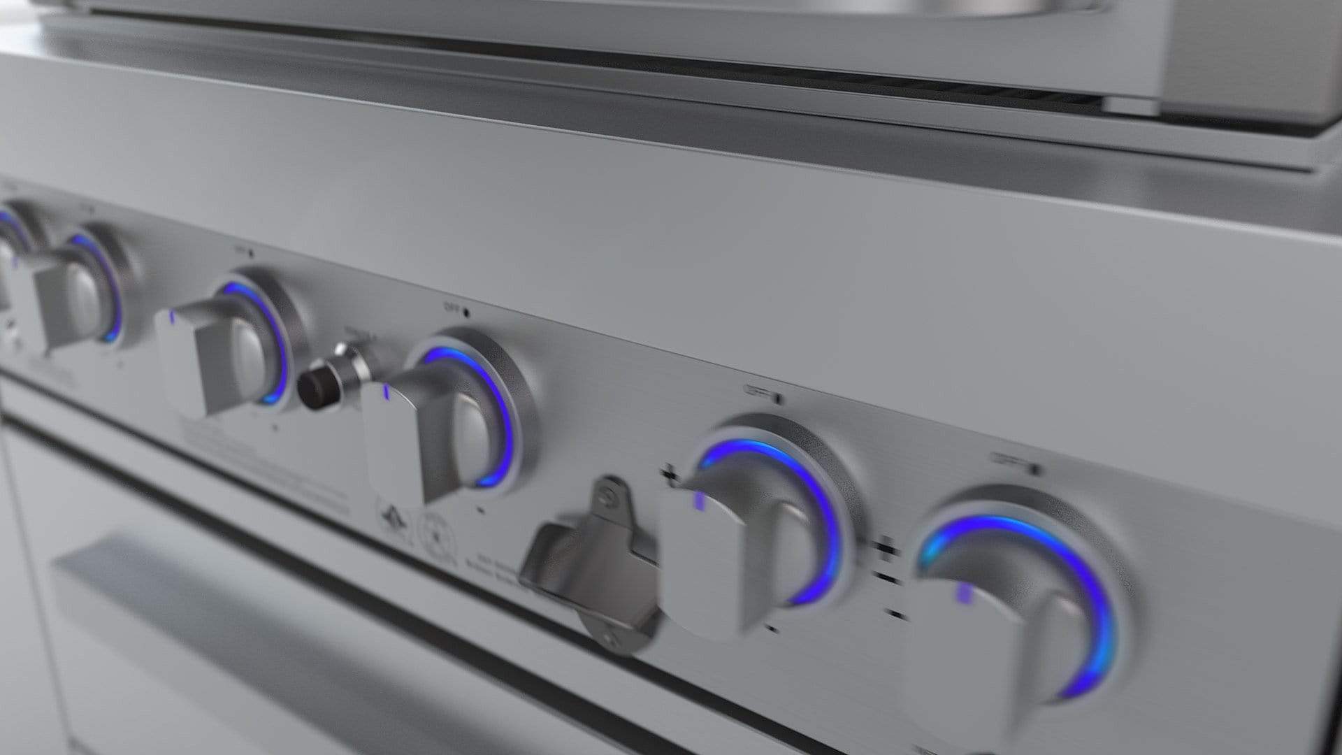 Mont Alpi 400 U-Shaped Deluxe Island with 4-Burner Grill, 2 Infrared Burners, Stainless Steel - MAi400-D45