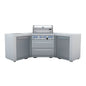 Mont Alpi 400 U-Shaped Deluxe Island with 4-Burner Grill, 2 Infrared Burners, Stainless Steel - MAi400-D45