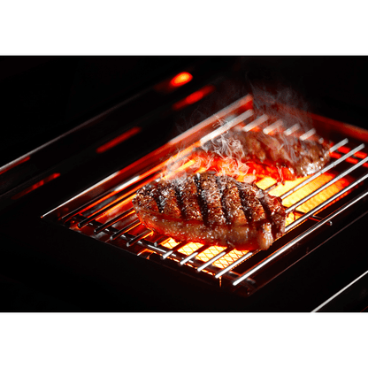 Mont Alpi L-Shaped Deluxe Island with Beverage Center, Fridge and Infrared Side Burner - MAi805-DBEV90C