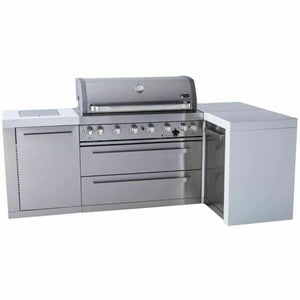 Mont Alpi 805 L-Shaped Deluxe Island With Six-Burner Grill and 90 Degree Corner - MAi805-D90C