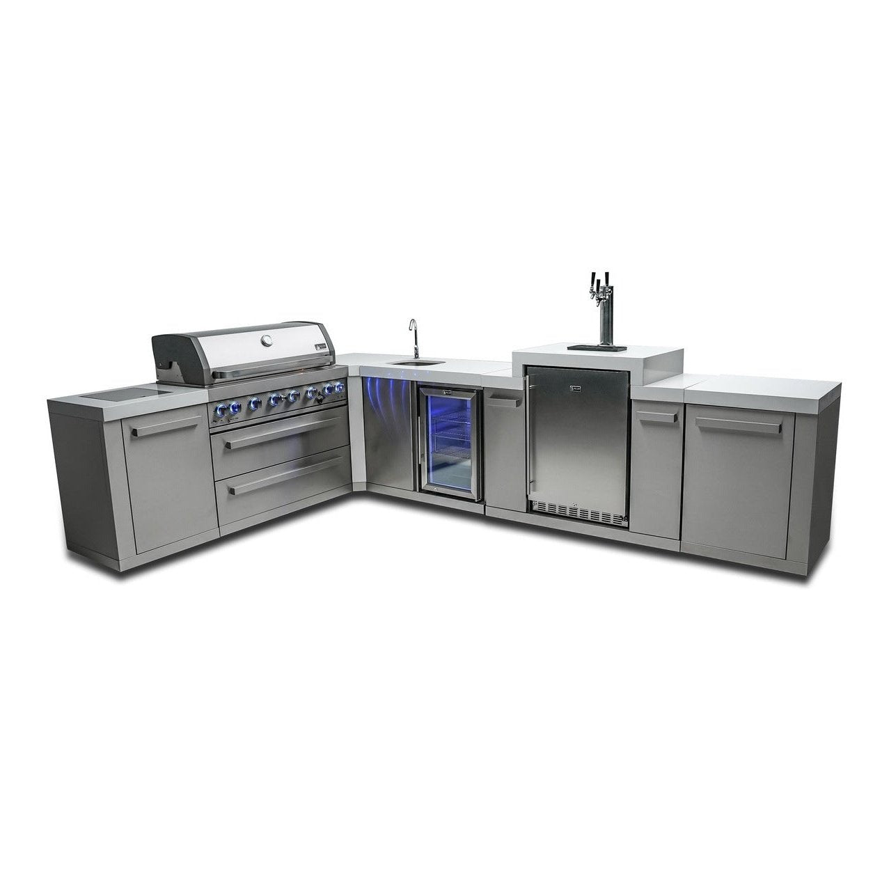 Mont Alpi 805 L-Shaped Island with Kegerator and Beverage Center